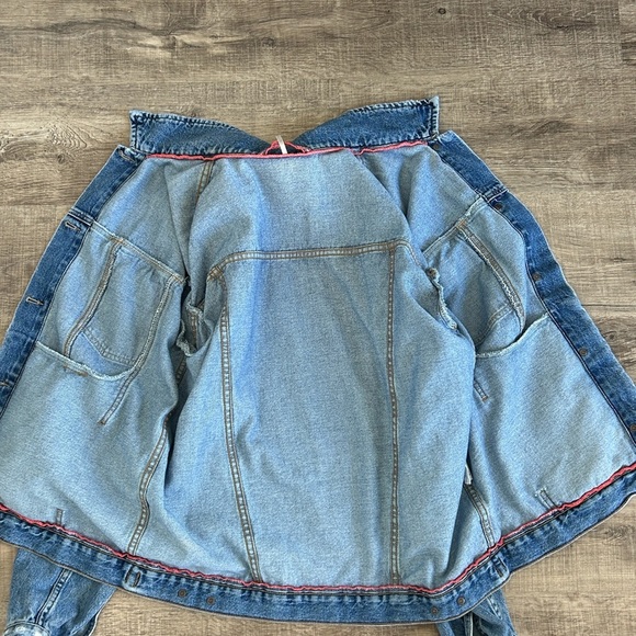 Free People Ramona Trucker Denim Jean Jacket M - Picture 14 of 16